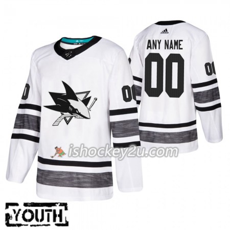 Børn NHL San Jose Sharks Trøje Tilpasset Hvid 2019 All-Star Adidas Authentic